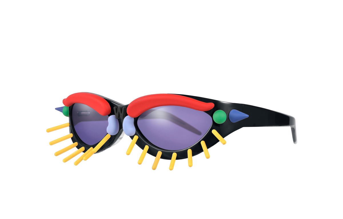 FAKBYFAK x Walter Van Beirendonck Couture sunglasses Toy Glasses Model 1. Black with coloured pins Code: 09/01/01
