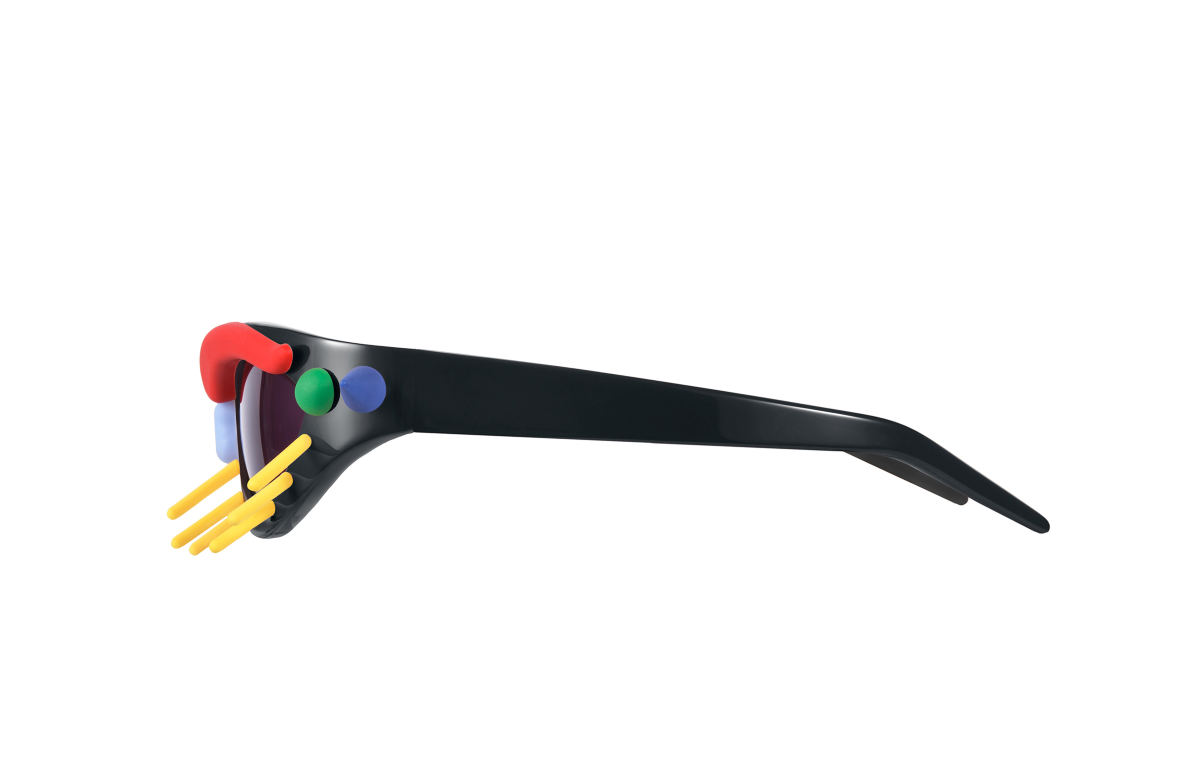 FAKBYFAK x Walter Van Beirendonck Couture sunglasses Toy Glasses Model 1. Black with coloured pins Code: 09/01/01