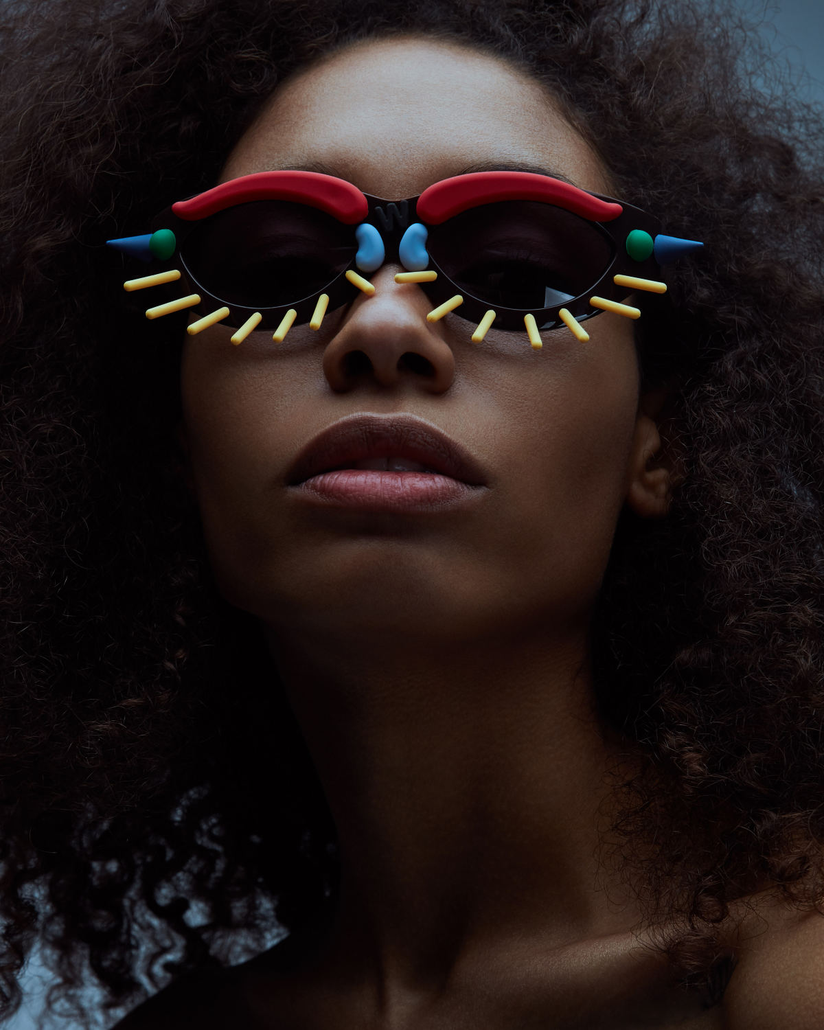 FAKBYFAK x Walter Van Beirendonck Couture sunglasses Toy Glasses Model 1. Black with coloured pins Code: 09/01/01