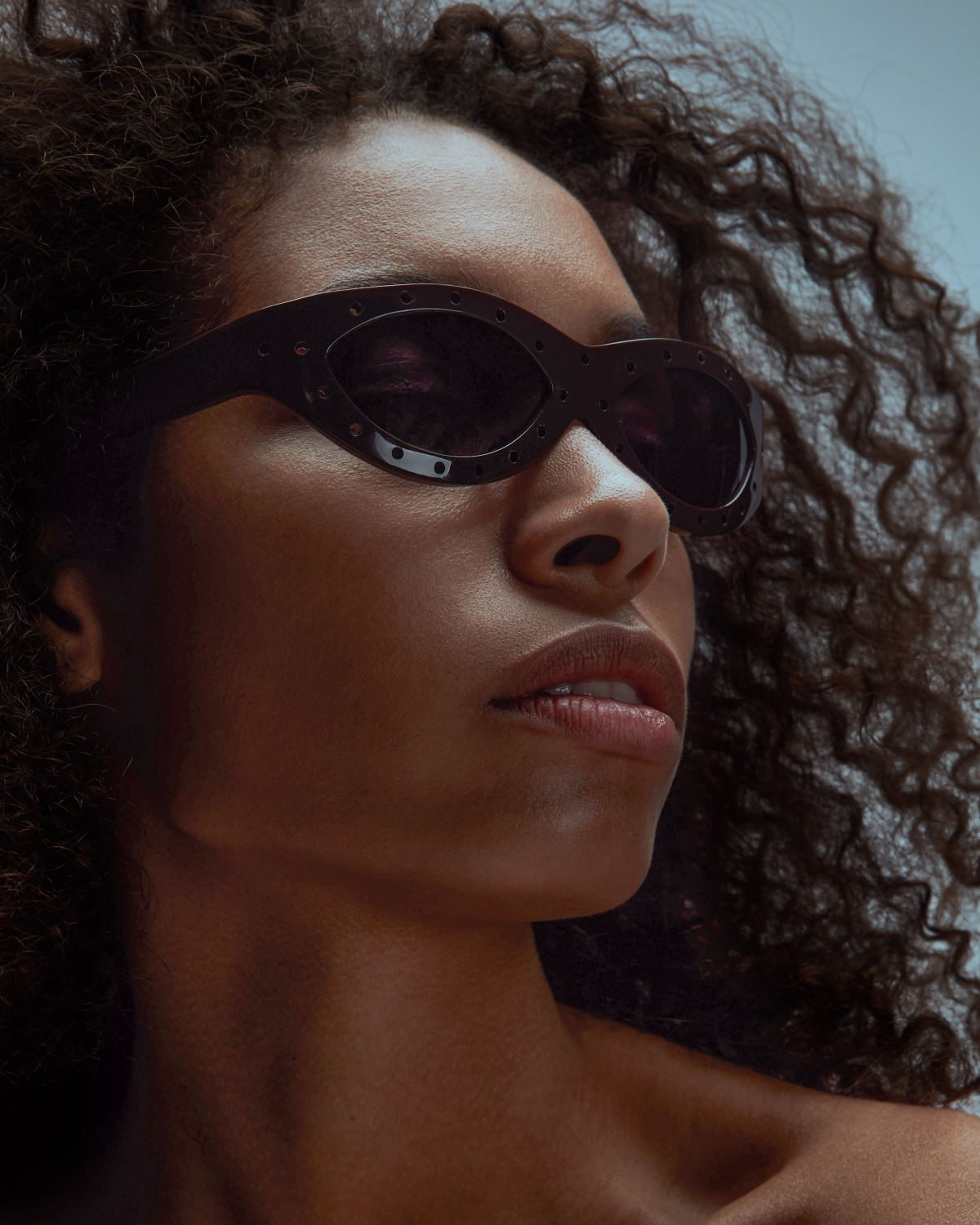 FAKBYFAK x Walter Van Beirendonck Couture sunglasses Toy Glasses Model 1. Dark brown with coloured pins Code: 09/01/02