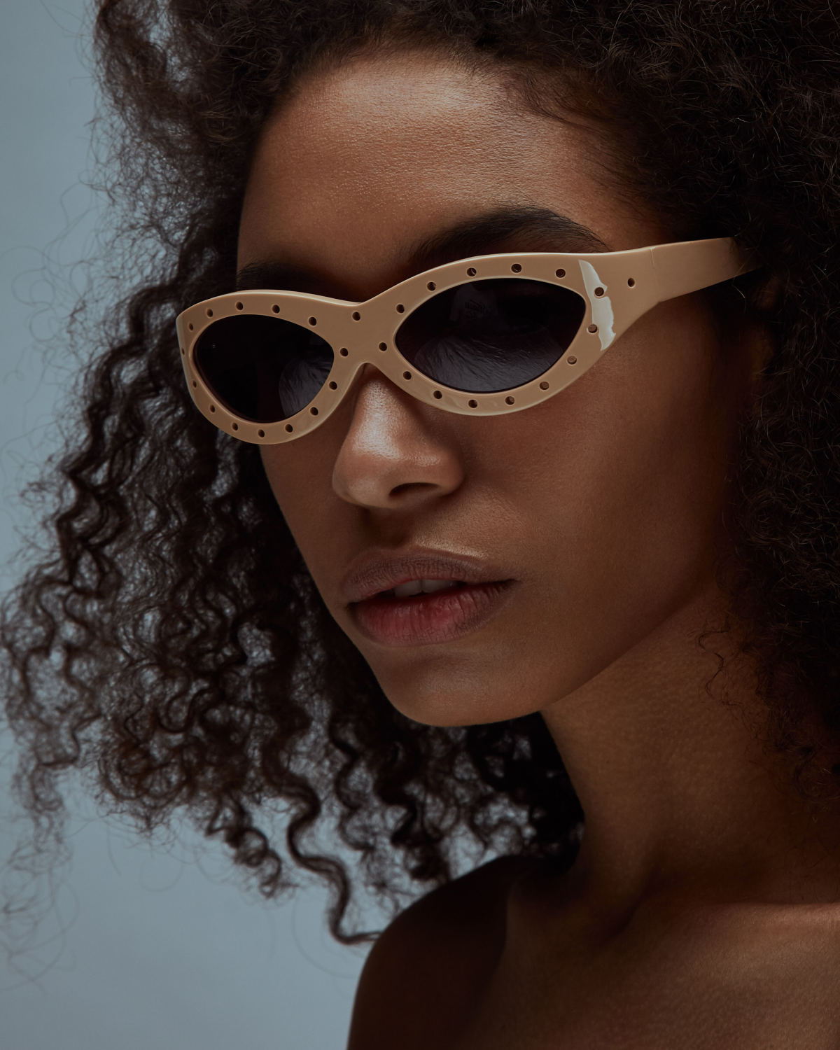 FAKBYFAK x Walter Van Beirendonck Couture sunglasses Toy Glasses Model 1. Light brown with coloured pins Code: 09/01/03