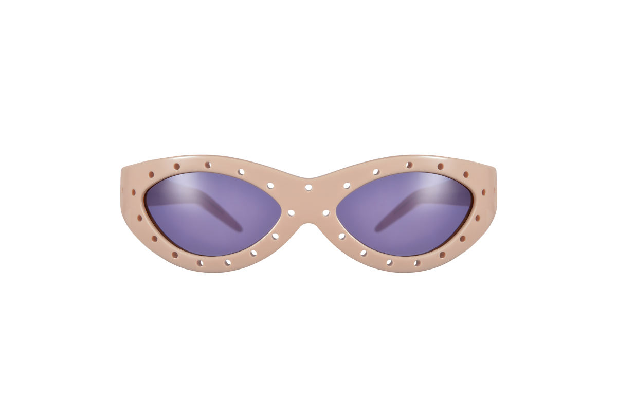 FAKBYFAK x Walter Van Beirendonck Couture sunglasses Toy Glasses Model 1. Light brown with coloured pins Code: 09/01/03