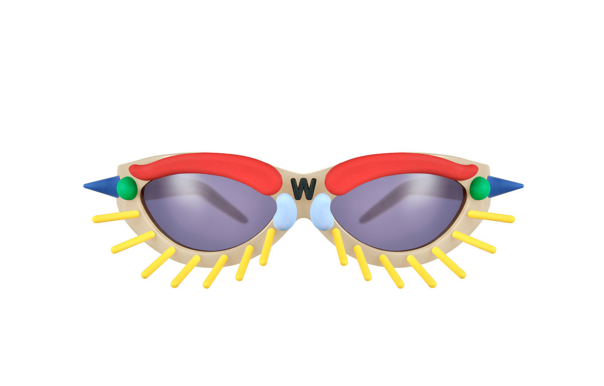 FAKBYFAK x Walter Van Beirendonck Couture sunglasses Toy Glasses Model 1. Skin tone with coloured pins Code: 09/01/04