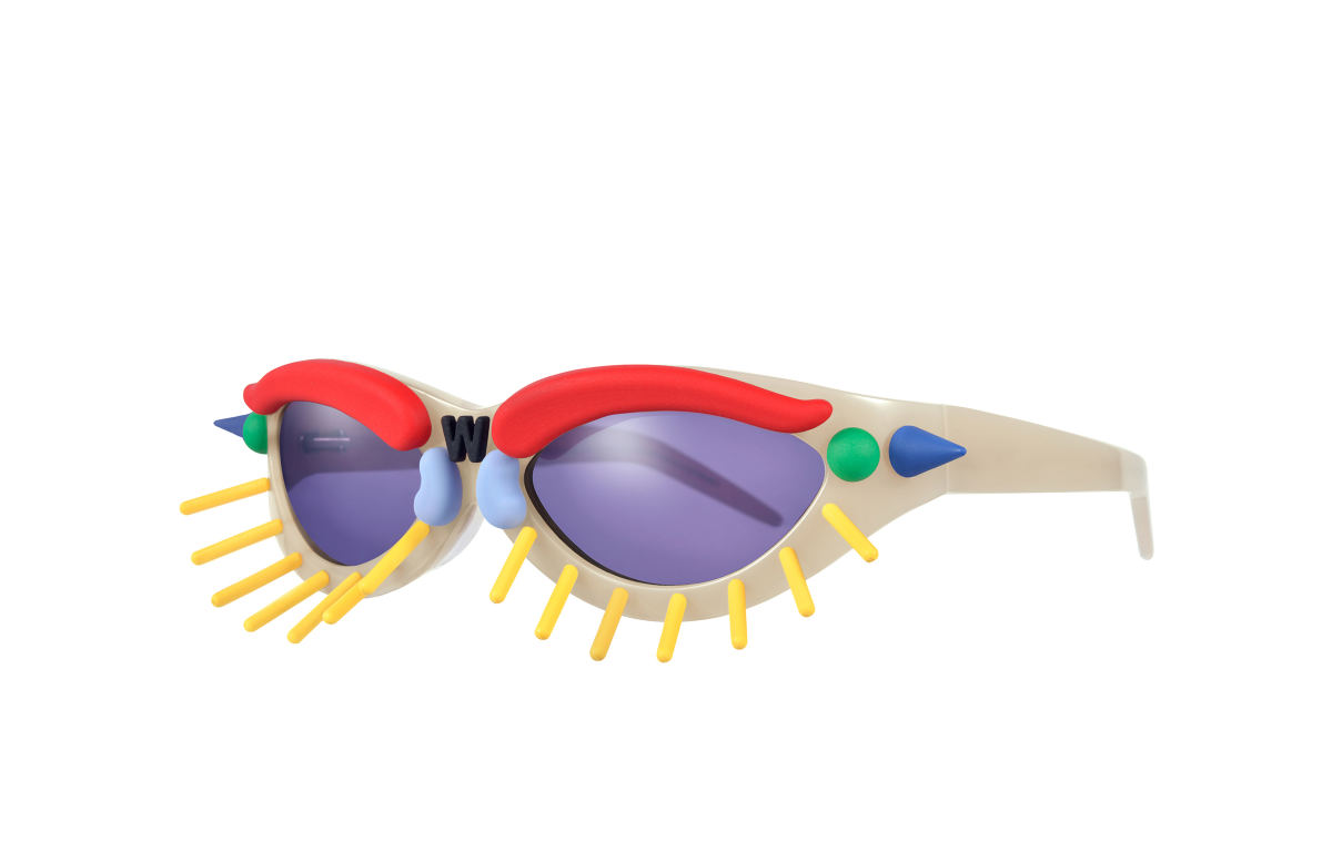 FAKBYFAK x Walter Van Beirendonck Couture sunglasses Toy Glasses Model 1. Skin tone with coloured pins Code: 09/01/04