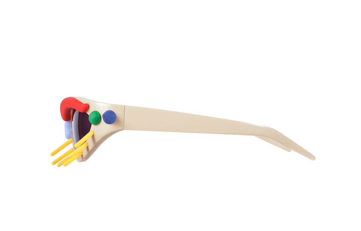 FAKBYFAK x Walter Van Beirendonck Couture sunglasses Toy Glasses Model 1. Skin tone with coloured pins Code: 09/01/04