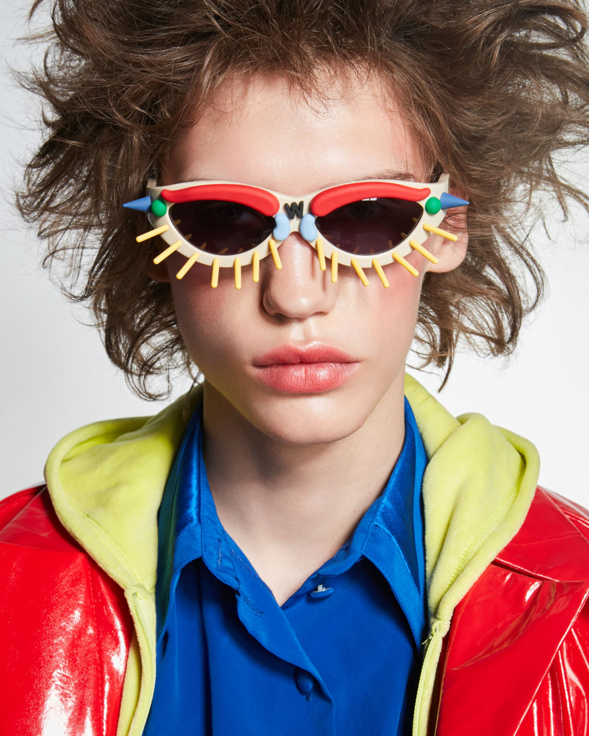FAKBYFAK x Walter Van Beirendonck Couture sunglasses Toy Glasses Model 1. Skin tone with coloured pins Code: 09/01/04
