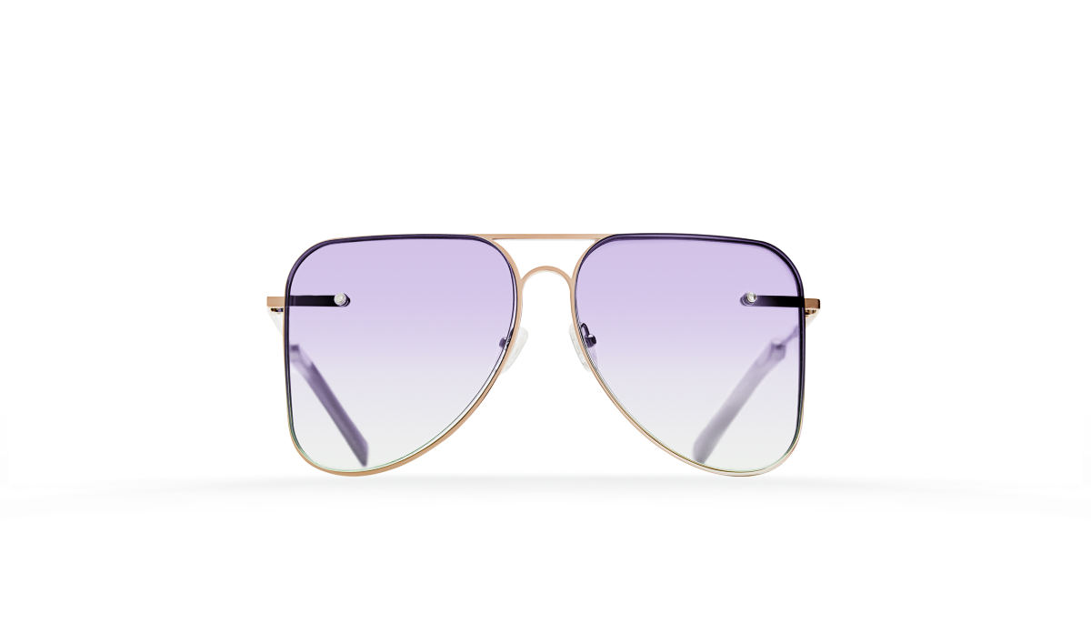FAKBYFAK Fashion sunglasses Lilac gradient aviator Model 1. Golden metal frame Code: 07/01/042