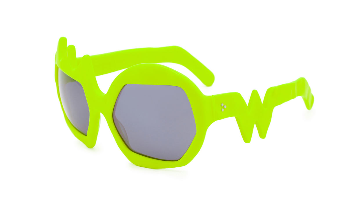 FAKBYFAK x Walter Van Beirendonck Couture sunglasses Lightning Sunglasses. Neon Yellow Code: 09/11/07