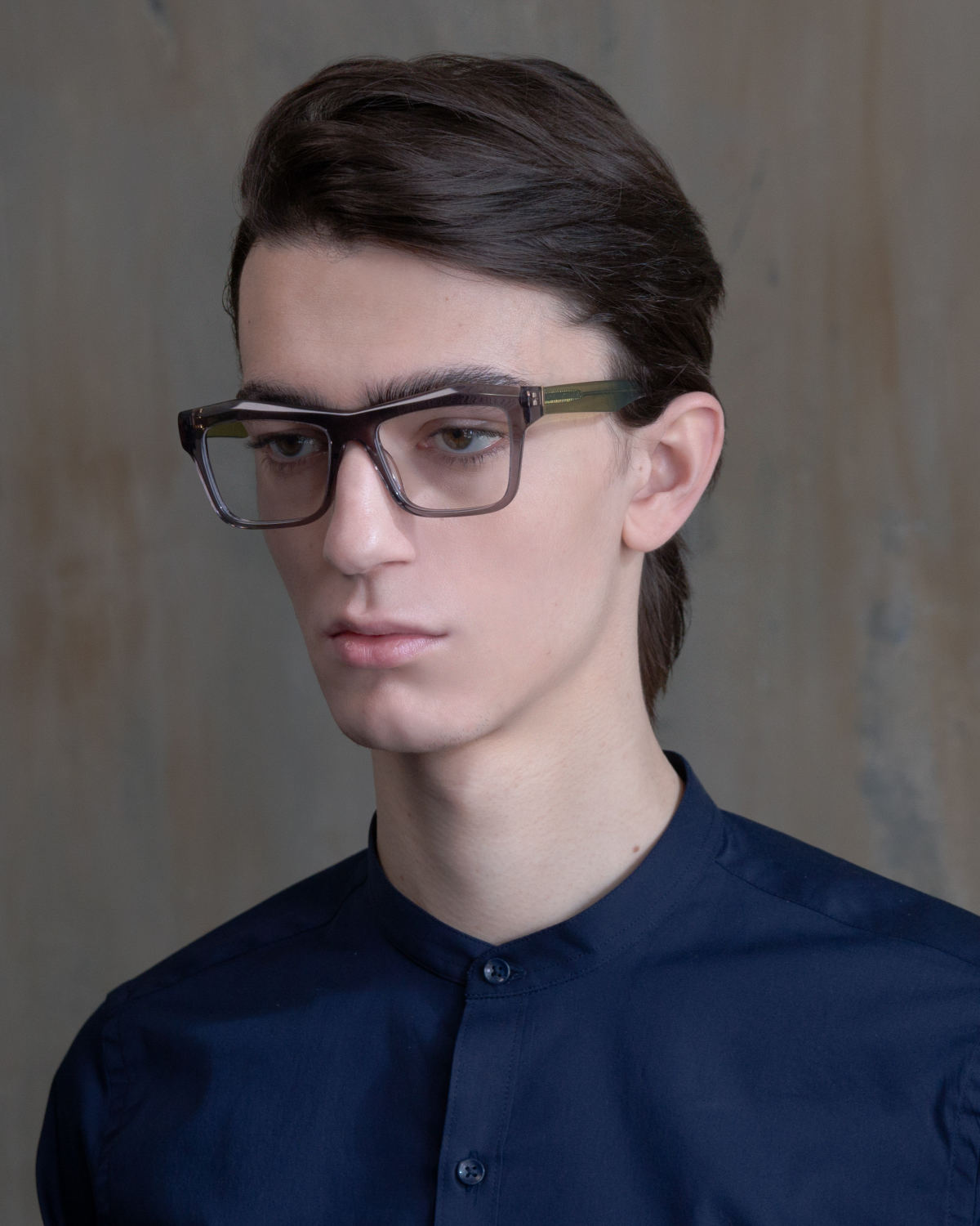 FAKBYFAK Designer glasses Fakfarer Model 1. Optic. Dark Grey Crystal + Crystal Green Code: 19/01/02