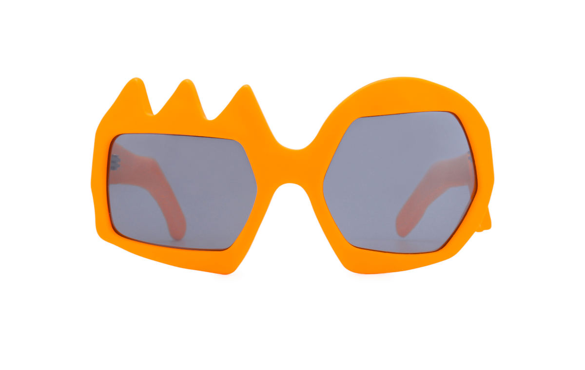 FAKBYFAK x Walter Van Beirendonck Couture sunglasses Lightning Sunglasses. Neon Orange Code: 09/11/08