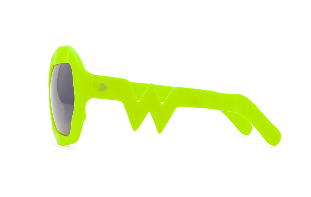 FAKBYFAK x Walter Van Beirendonck Couture sunglasses Thunder Sunglasses. Neon Yellow Code: 09/12/07