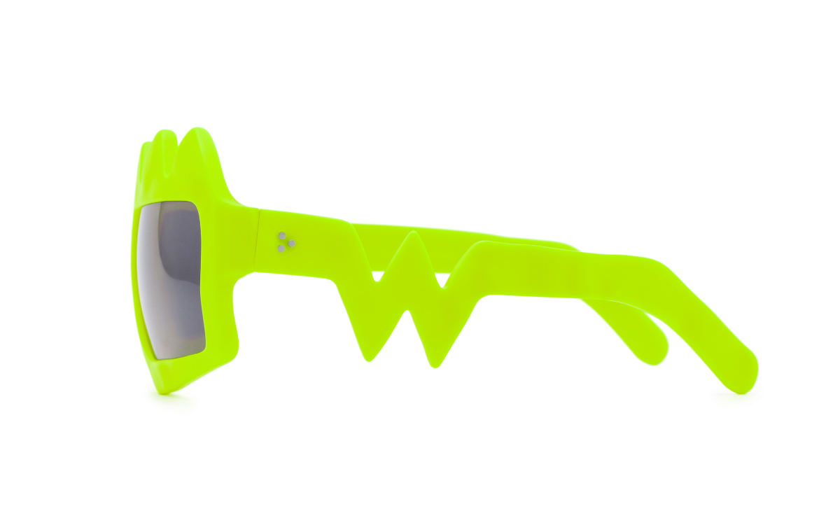 FAKBYFAK x Walter Van Beirendonck Couture sunglasses Bliksem Sunglasses. Neon Yellow Code: 09/13/07