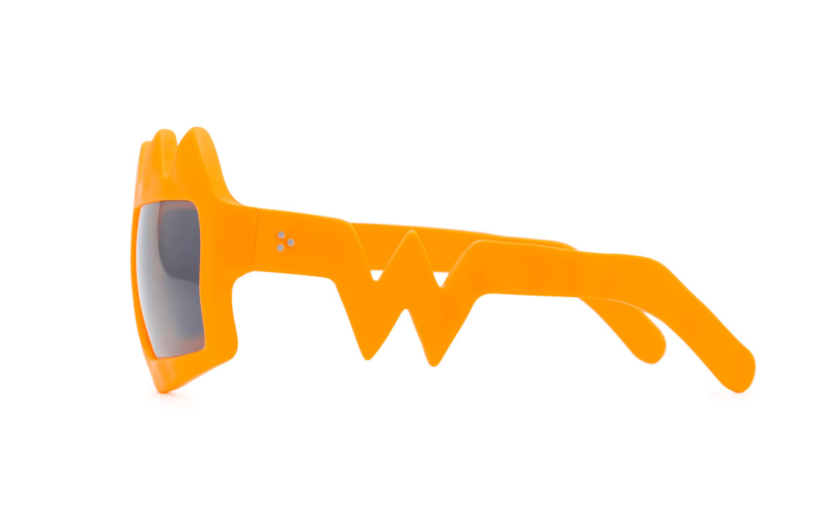 FAKBYFAK x Walter Van Beirendonck Couture sunglasses Bliksem Sunglasses. Neon Orange Code: 09/13/08
