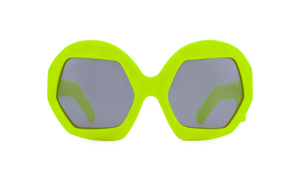 FAKBYFAK x Walter Van Beirendonck Couture sunglasses Donder Sunglasses. Neon Yellow Code: 09/14/07