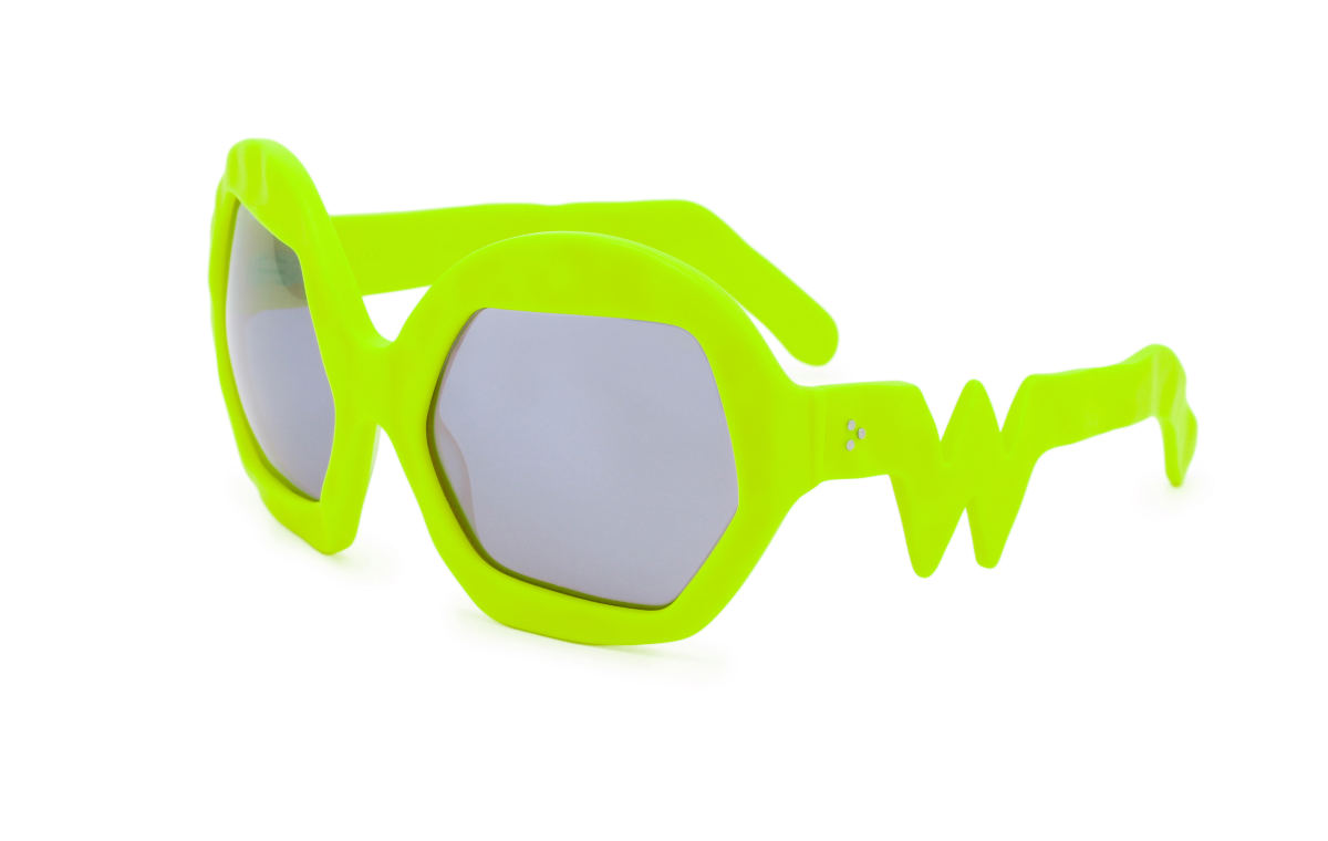 FAKBYFAK x Walter Van Beirendonck Couture sunglasses Donder Sunglasses. Neon Yellow Code: 09/14/07