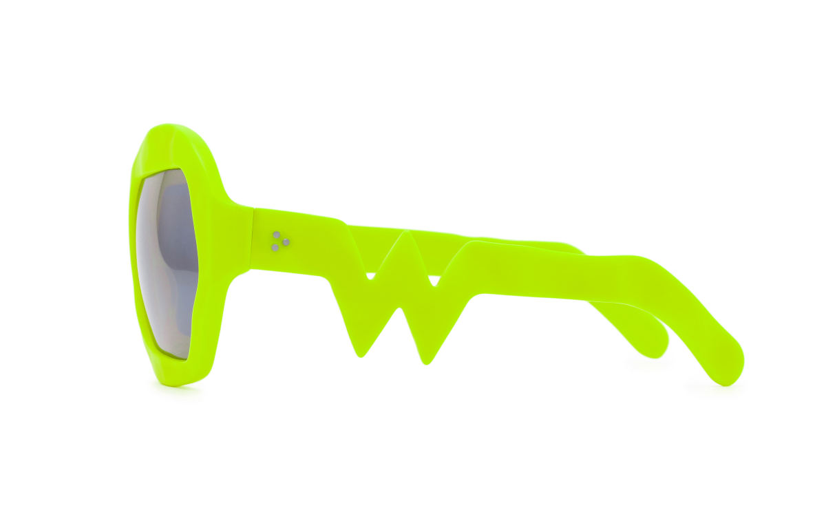 FAKBYFAK x Walter Van Beirendonck Couture sunglasses Donder Sunglasses. Neon Yellow Code: 09/14/07
