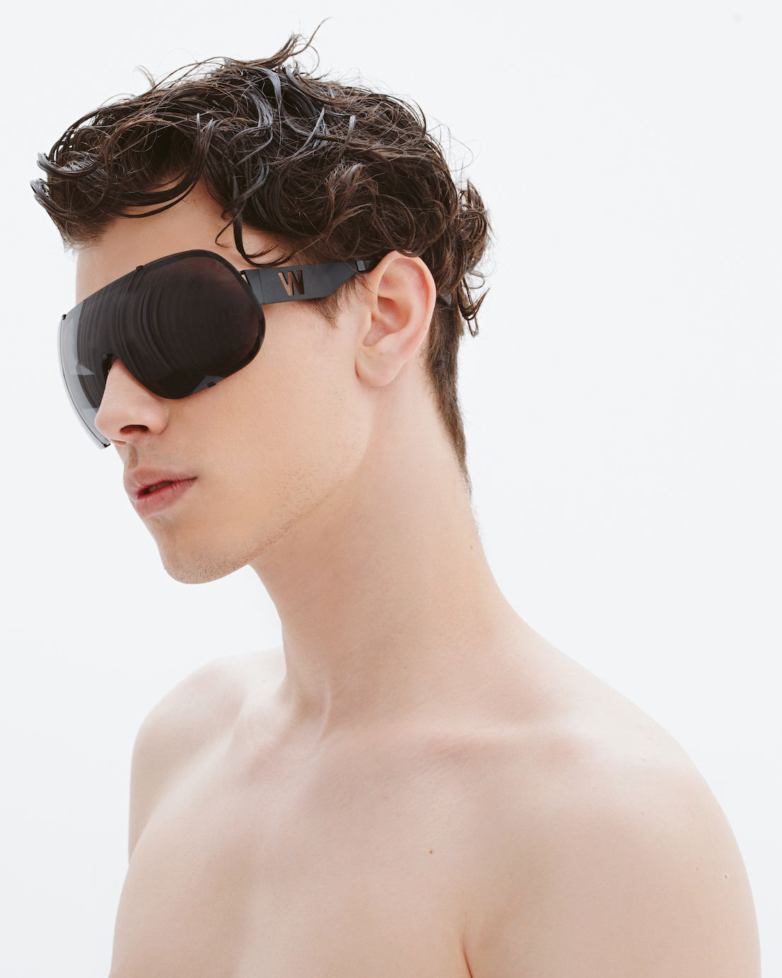 FAKBYFAK x Walter Van Beirendonck Designer sunglasses BlitZ Solar Shield Sunglasses. Black Code: 23/01/02