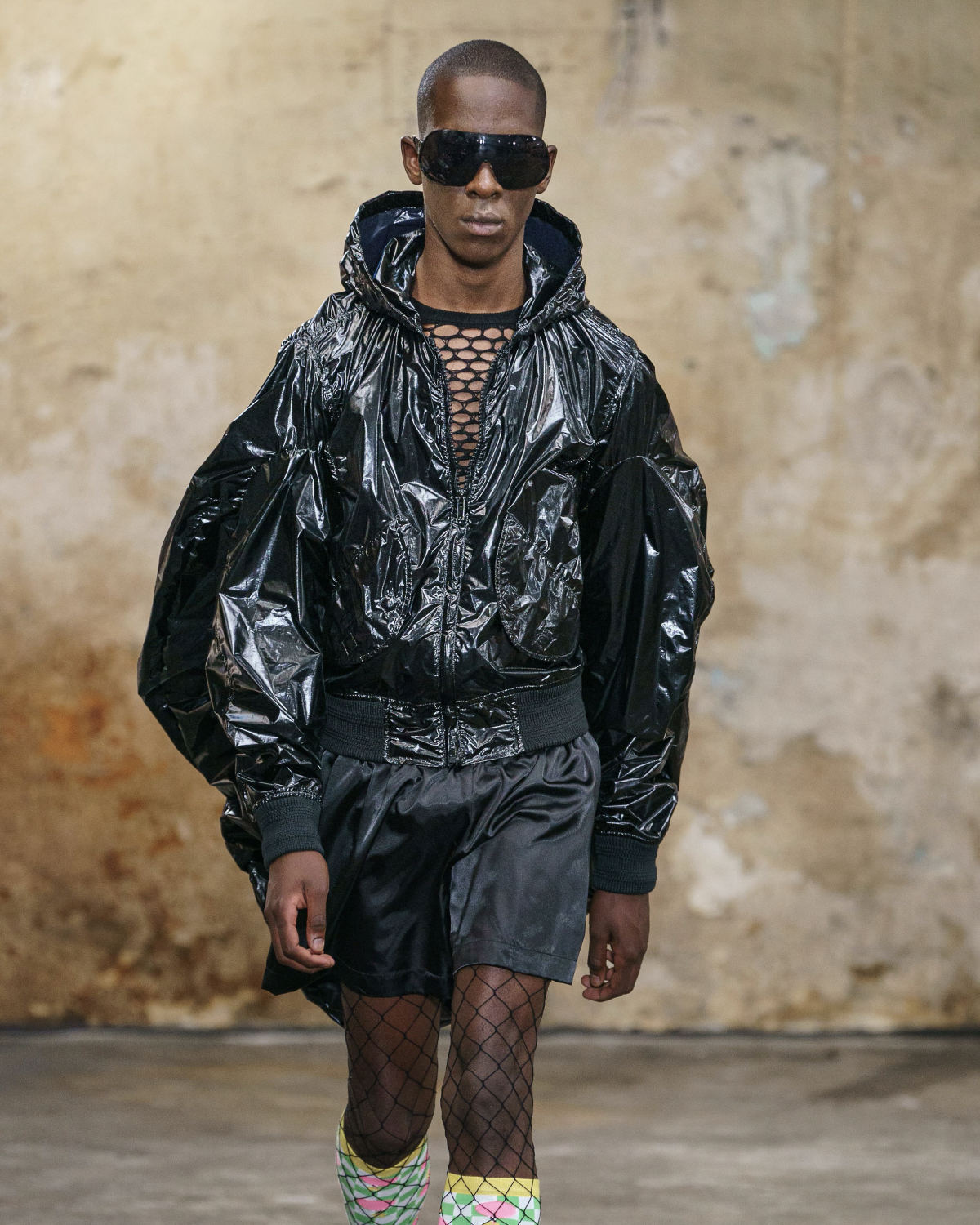 FAKBYFAK x Walter Van Beirendonck Designer sunglasses BlitZ Solar Shield Sunglasses. Black Code: 23/01/02