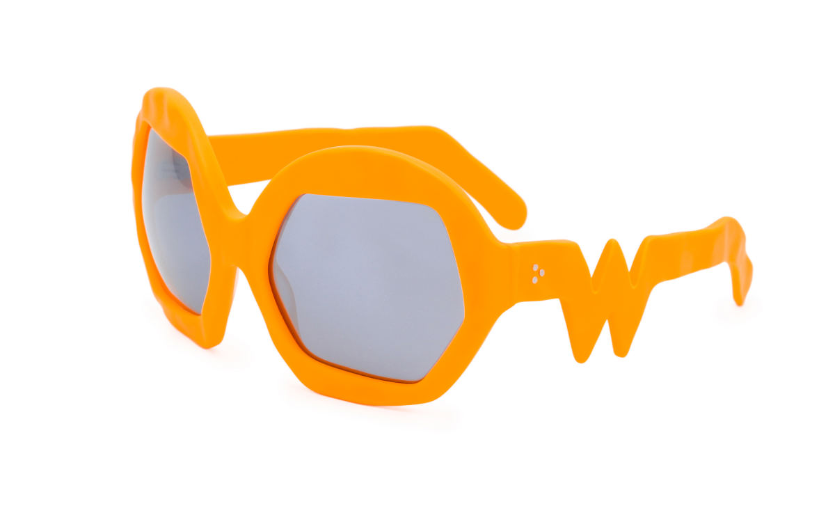 FAKBYFAK x Walter Van Beirendonck Couture sunglasses Donder Sunglasses. Neon Orange Code: 09/14/08