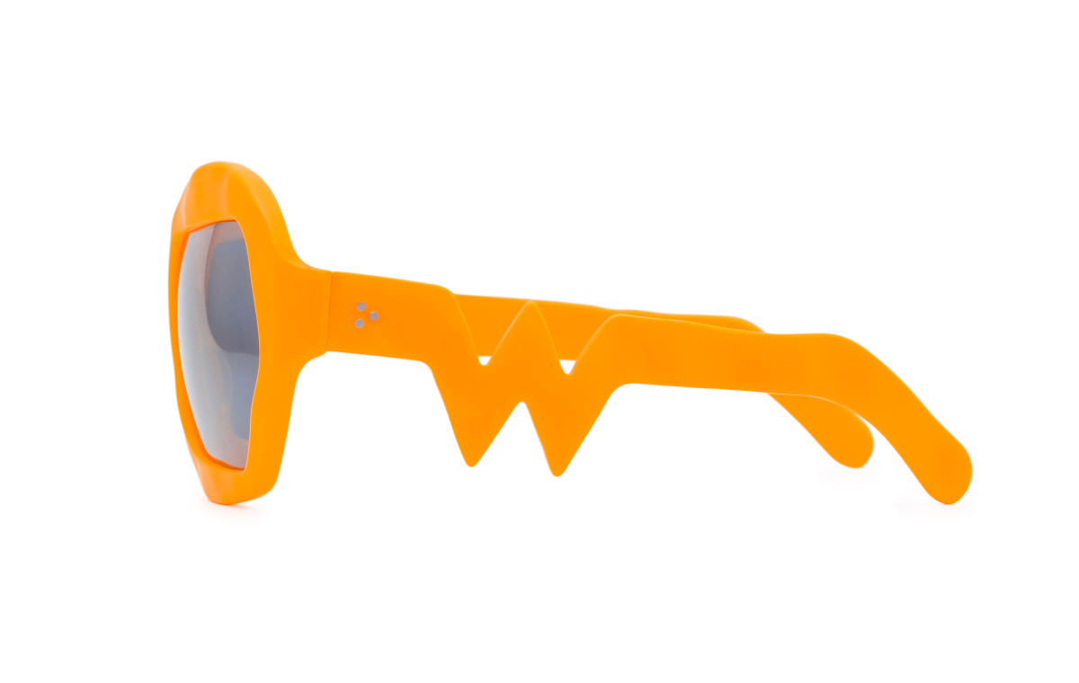 FAKBYFAK x Walter Van Beirendonck Couture sunglasses Donder Sunglasses. Neon Orange Code: 09/14/08