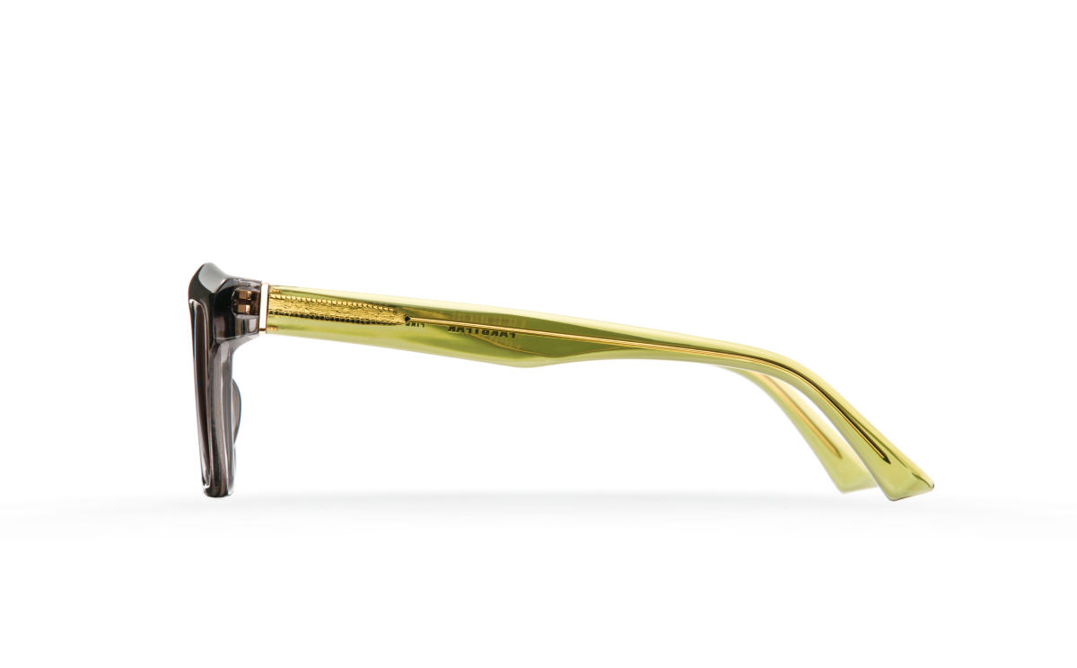 FAKBYFAK Designer sunglasses Fakfarer Model 1. Sun. Dark Grey Crystal + Crystal Green Code: 19/01/12
