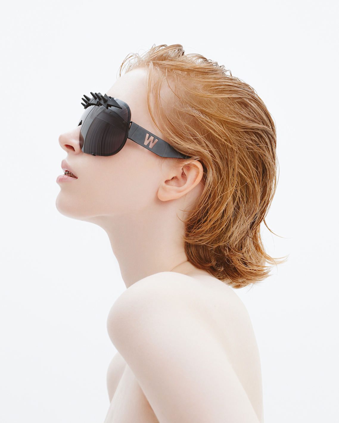 FAKBYFAK x Walter Van Beirendonck Designer sunglasses BlitZ Solar Shield Sunglasses. Black & Black Lightning Code: 23/01/04
