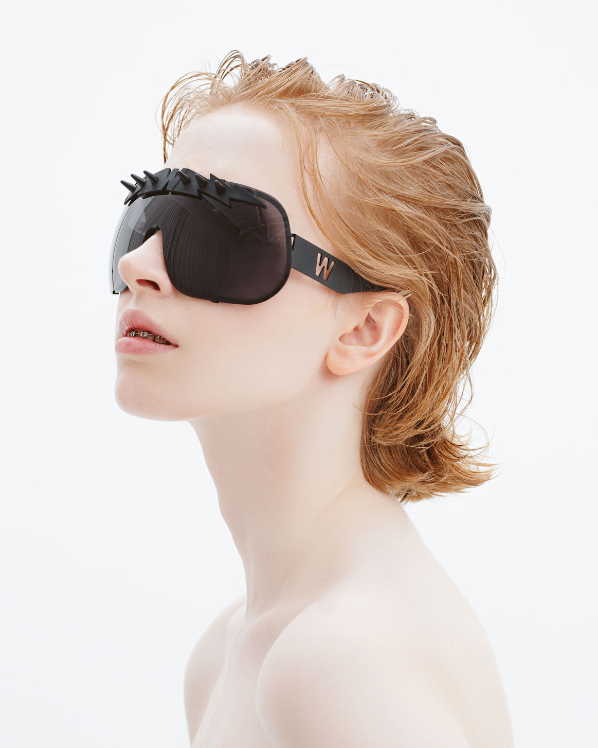 FAKBYFAK x Walter Van Beirendonck Designer sunglasses BlitZ Solar Shield Sunglasses. Black & Black Lightning Code: 23/01/04