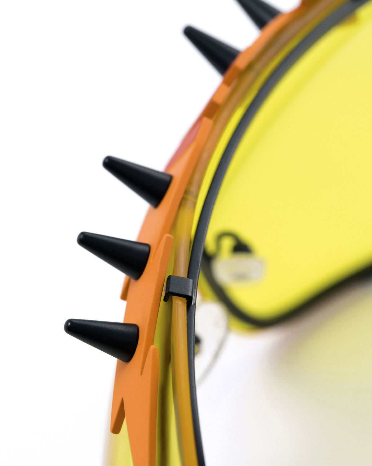 FAKBYFAK x Walter Van Beirendonck Designer sunglasses BlitZ Solar Shield Sunglasses. Yellow & Orange Lightning Code: 23/01/03