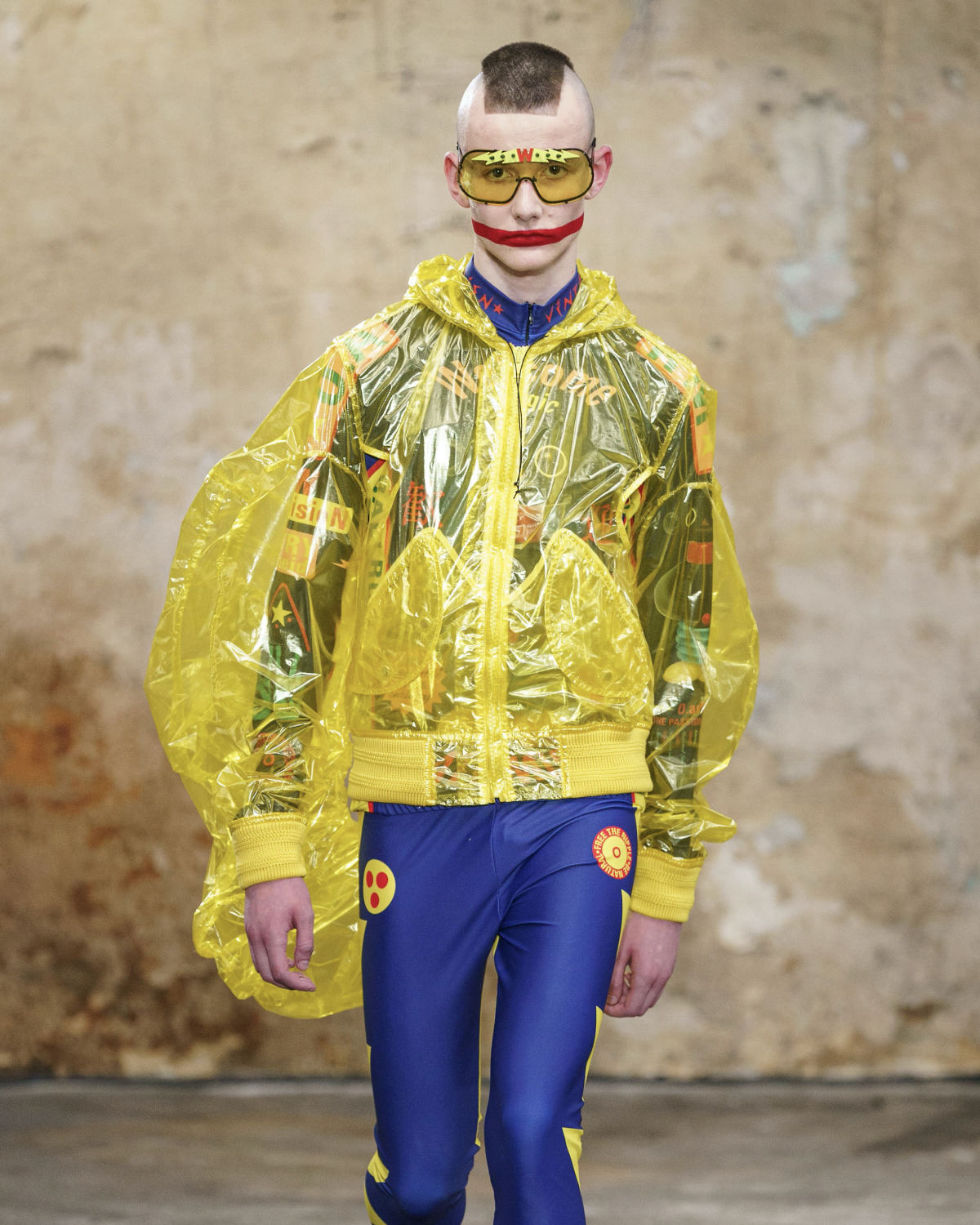 FAKBYFAK x Walter Van Beirendonck Designer sunglasses BlitZ Solar Shield Sunglasses. Yellow & Neon Lightning Code: 23/01/05