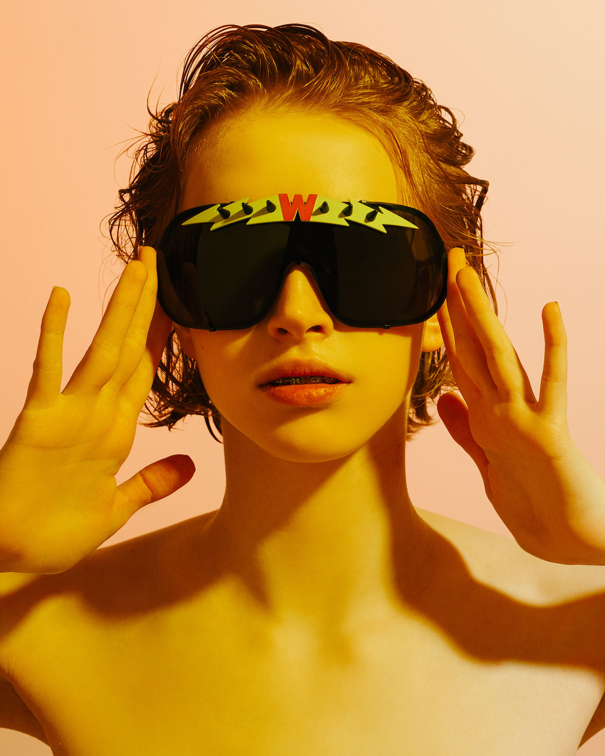 FAKBYFAK x Walter Van Beirendonck Designer sunglasses BlitZ Solar Shield Sunglasses. Black & Neon Lightning Code: 23/01/06