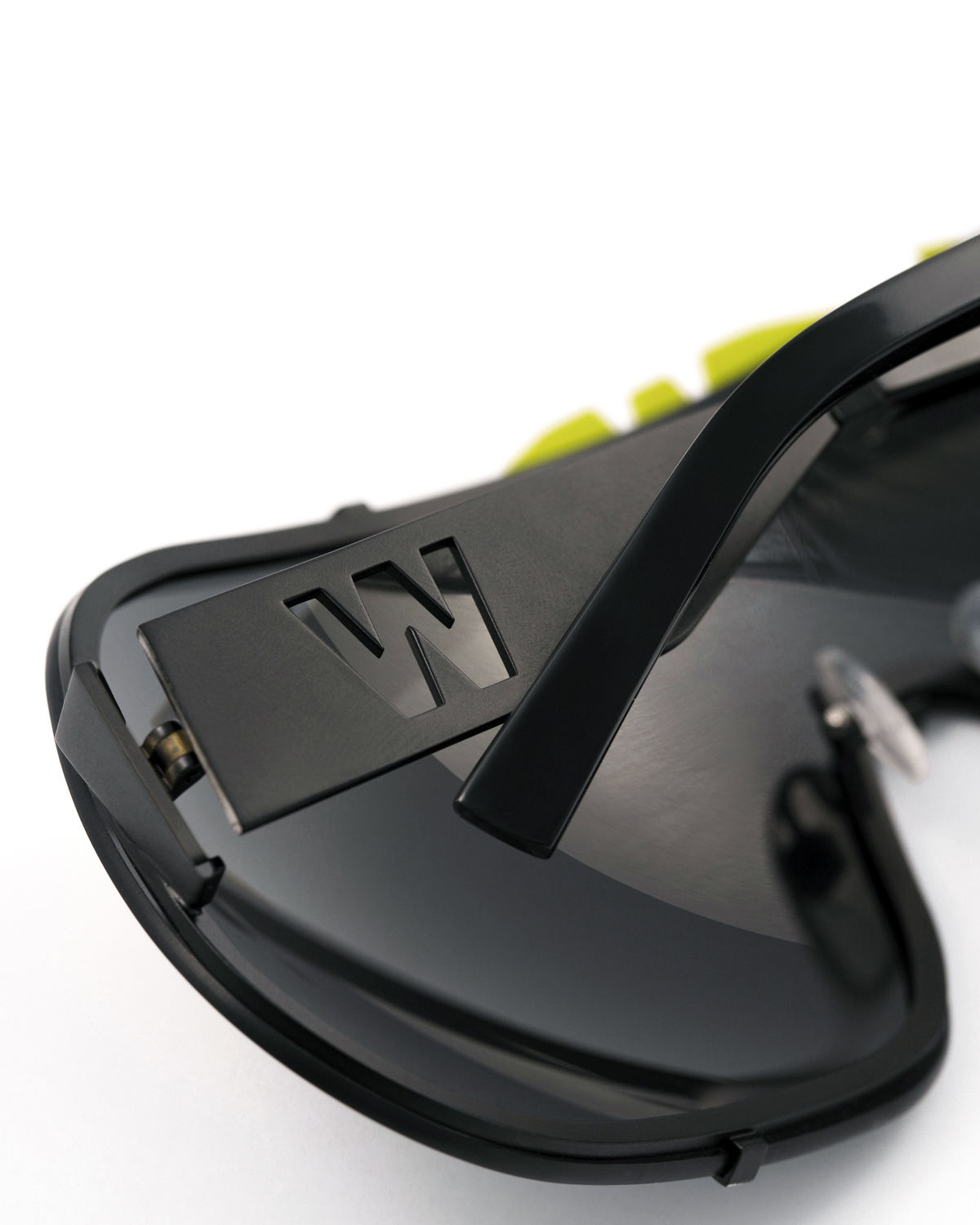 FAKBYFAK x Walter Van Beirendonck Designer sunglasses BlitZ Solar Shield Sunglasses. Black & Neon Lightning Code: 23/01/06