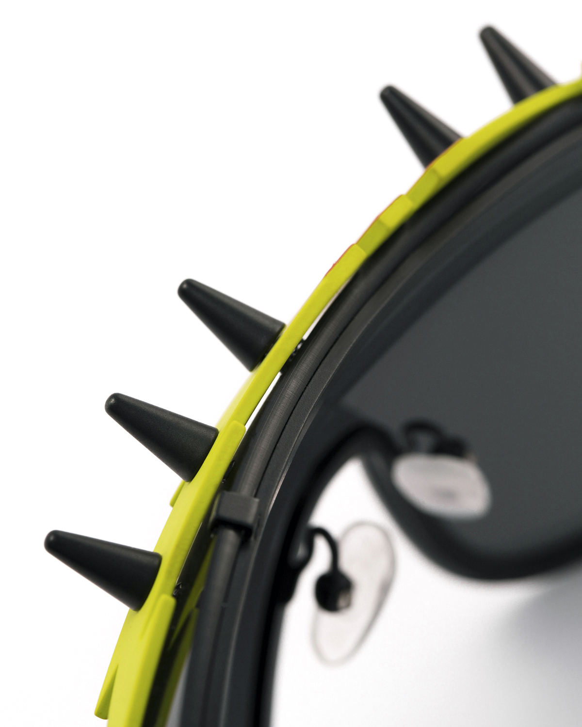 FAKBYFAK x Walter Van Beirendonck Designer sunglasses BlitZ Solar Shield Sunglasses. Black & Neon Lightning Code: 23/01/06
