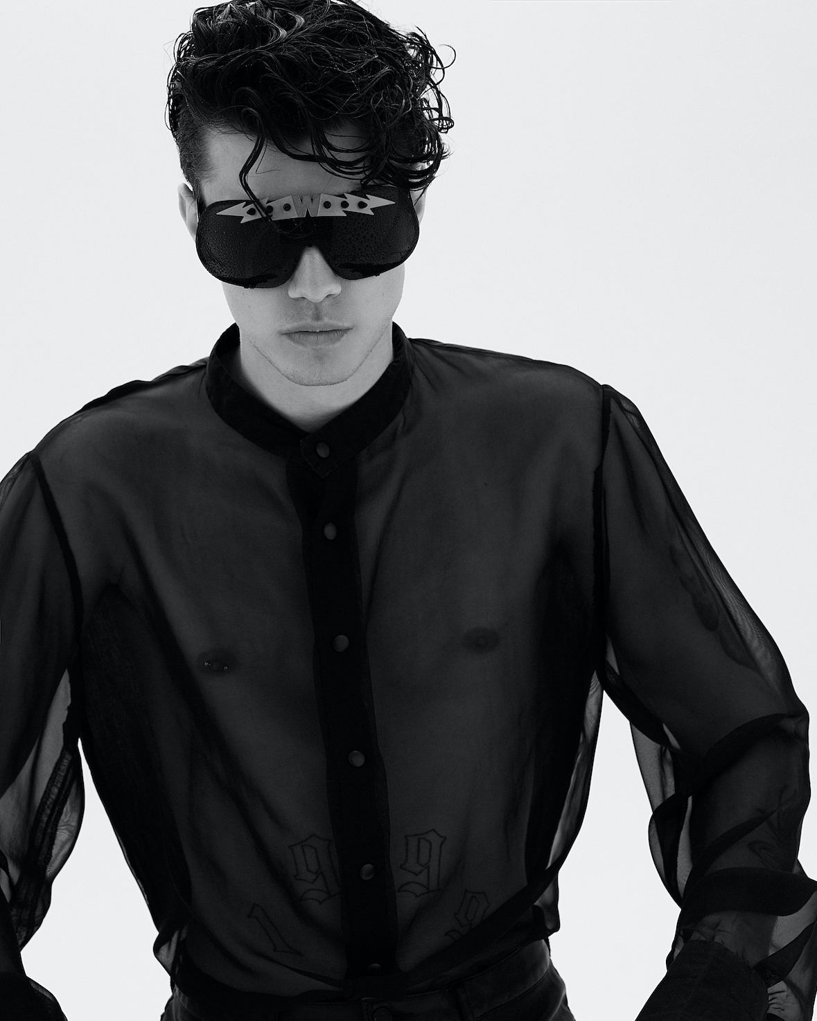 FAKBYFAK x Walter Van Beirendonck Designer sunglasses BlitZ Solar Shield Sunglasses. Black & Neon Lightning Code: 23/01/06