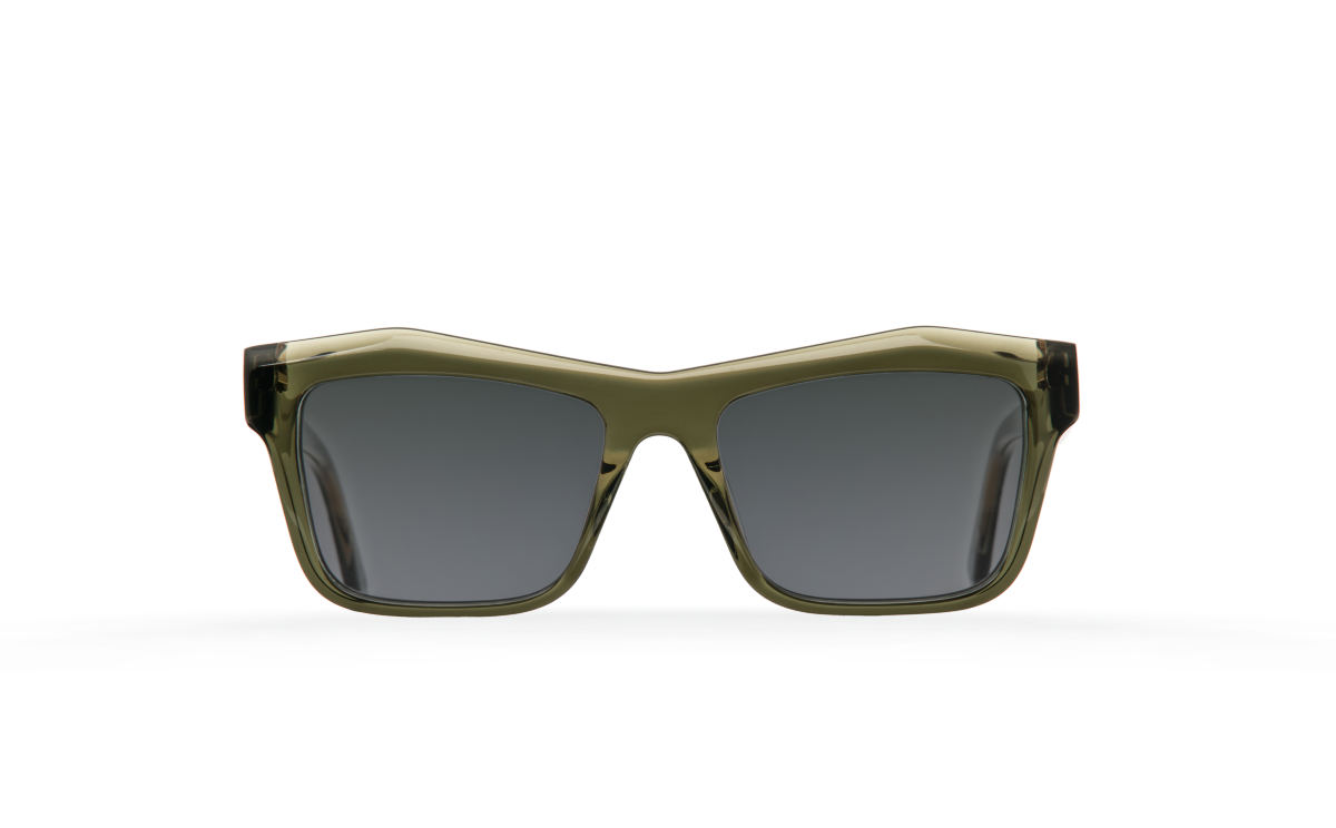 FAKBYFAK Designer sunglasses Fakfarer Model 1. Sun. Green Grey Crystal Code: 19/01/17