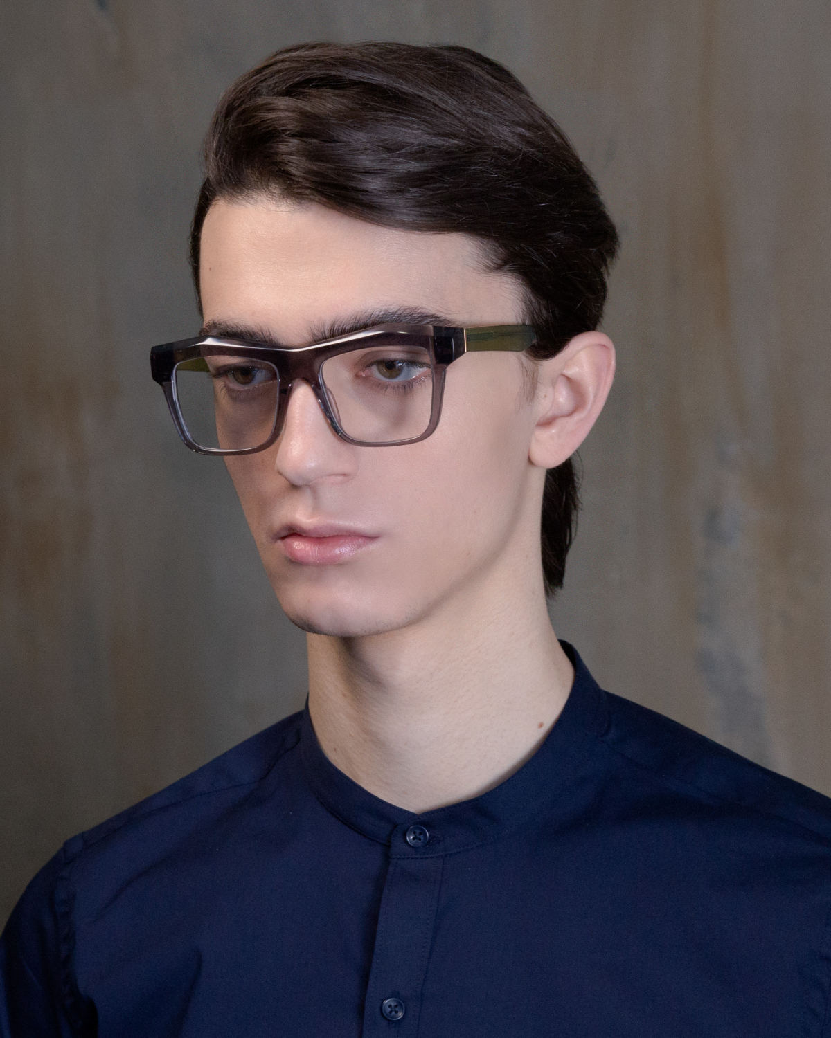 FAKBYFAK Designer glasses Fakfarer Model 2. Optic. Dark Grey Crystal + Crystal Green Code: 19/02/02