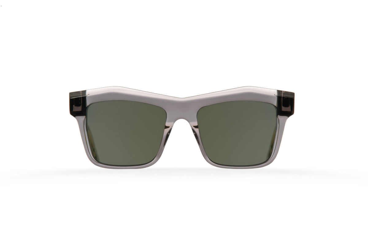 FAKBYFAK Designer sunglasses Fakfarer Model 2. Sun. Dark Grey Crystal + Crystal Green Code: 19/02/12