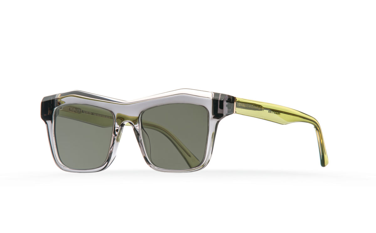 FAKBYFAK Designer sunglasses Fakfarer Model 2. Sun. Dark Grey Crystal + Crystal Green Code: 19/02/12