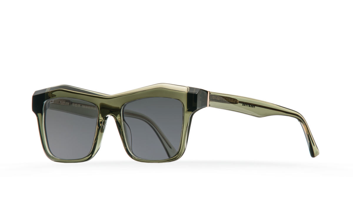 FAKBYFAK Designer sunglasses Fakfarer Model 2. Sun. Green Grey Crystal Code: 19/02/17