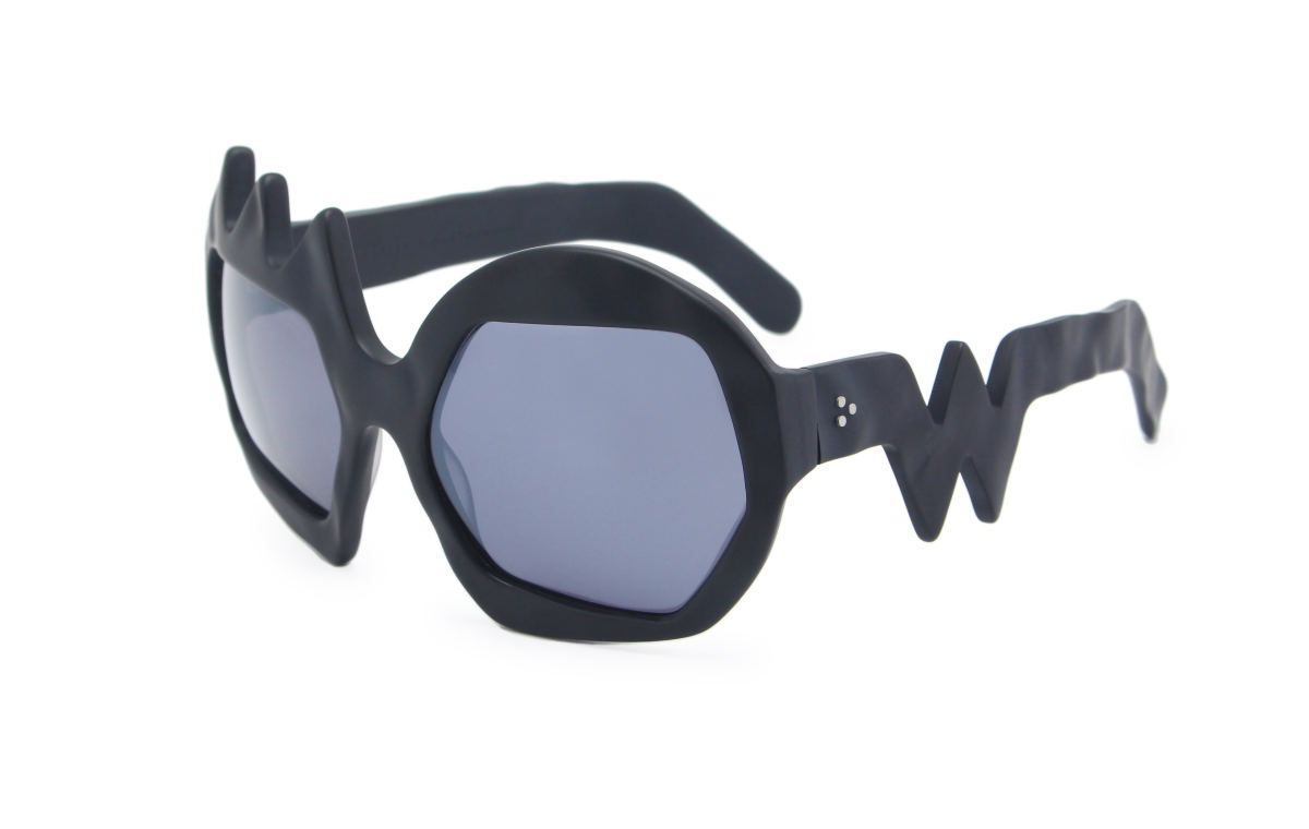FAKBYFAK x Walter Van Beirendonck Couture sunglasses Lightning Sunglasses. Black Code: 09/11/01
