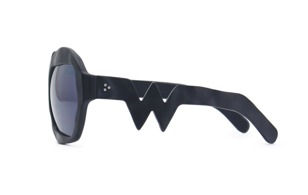 FAKBYFAK x Walter Van Beirendonck Couture sunglasses Lightning Sunglasses. Black Code: 09/11/01