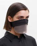 Fashion Face Covering with a Veil, Ear Strap-Free. The FAKOUT. Black & Seashell
