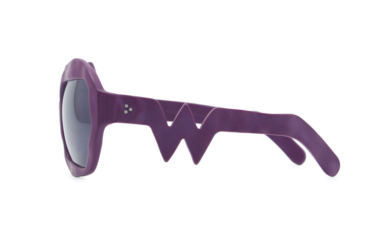 FAKBYFAK x Walter Van Beirendonck Couture sunglasses Lightning Sunglasses. Purple Code: 09/11/03