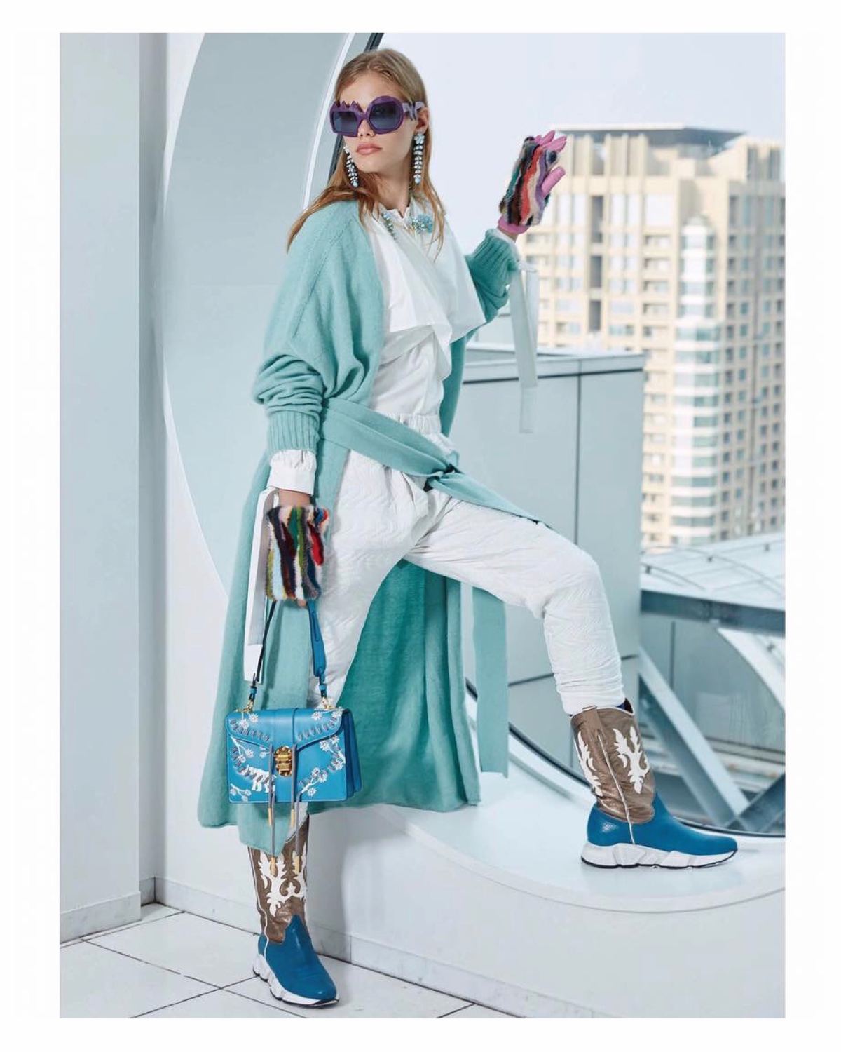 FAKBYFAK x Walter Van Beirendonck Couture sunglasses Lightning Sunglasses. Purple Code: 09/11/03