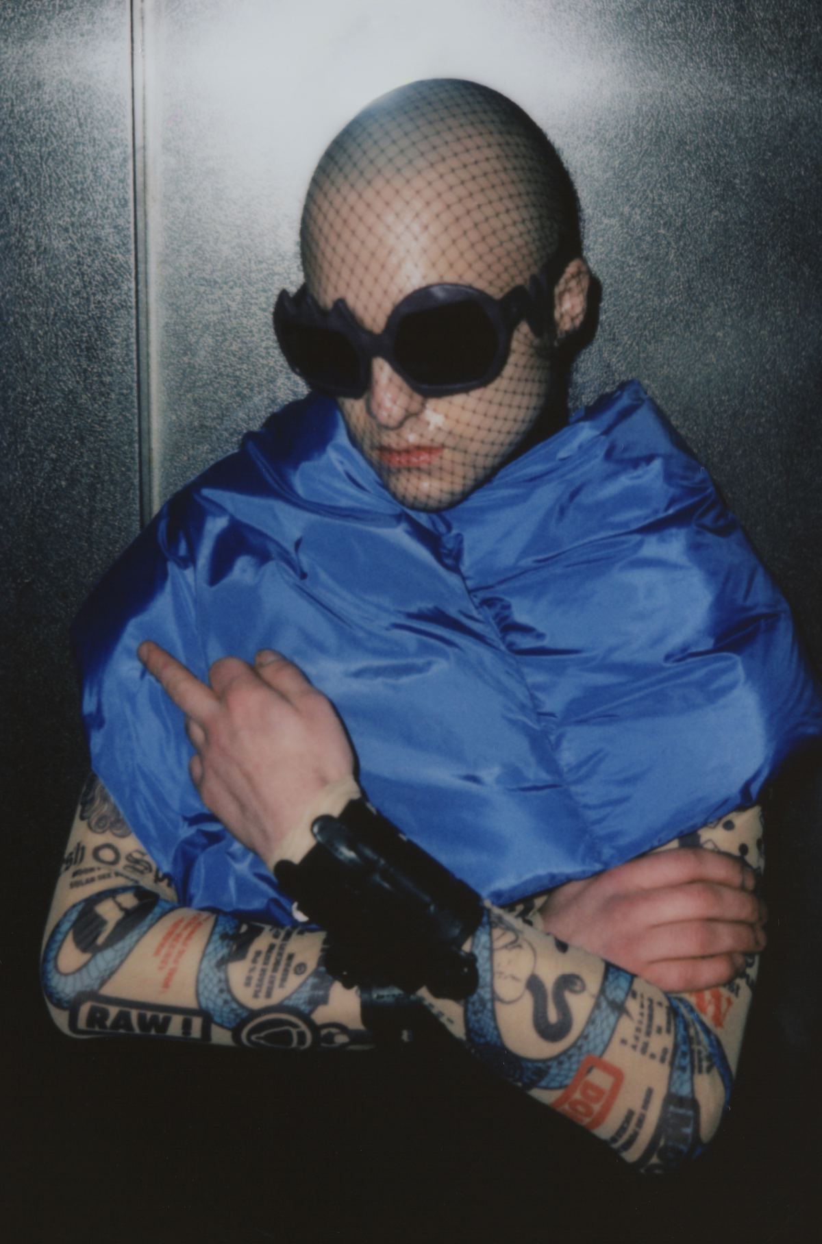 FAKBYFAK x Walter Van Beirendonck Couture sunglasses Lightning Sunglasses. Purple Code: 09/11/03