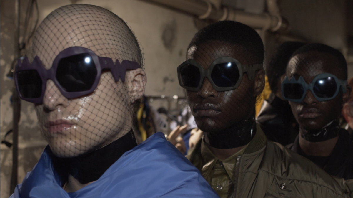 FAKBYFAK x Walter Van Beirendonck Couture sunglasses Lightning Sunglasses. Purple Code: 09/11/03