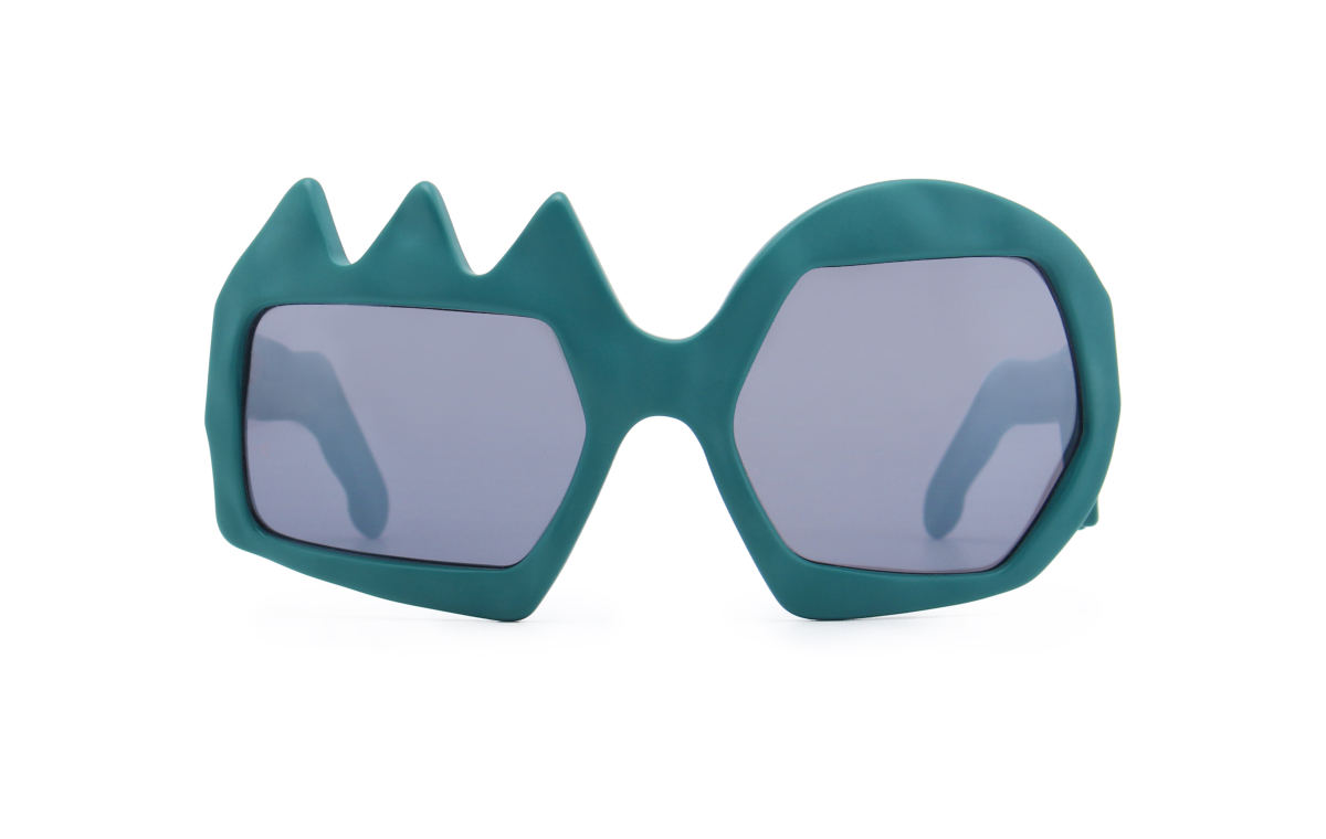 FAKBYFAK x Walter Van Beirendonck Couture sunglasses Lightning Sunglasses. Petrol Green Code: 09/11/05