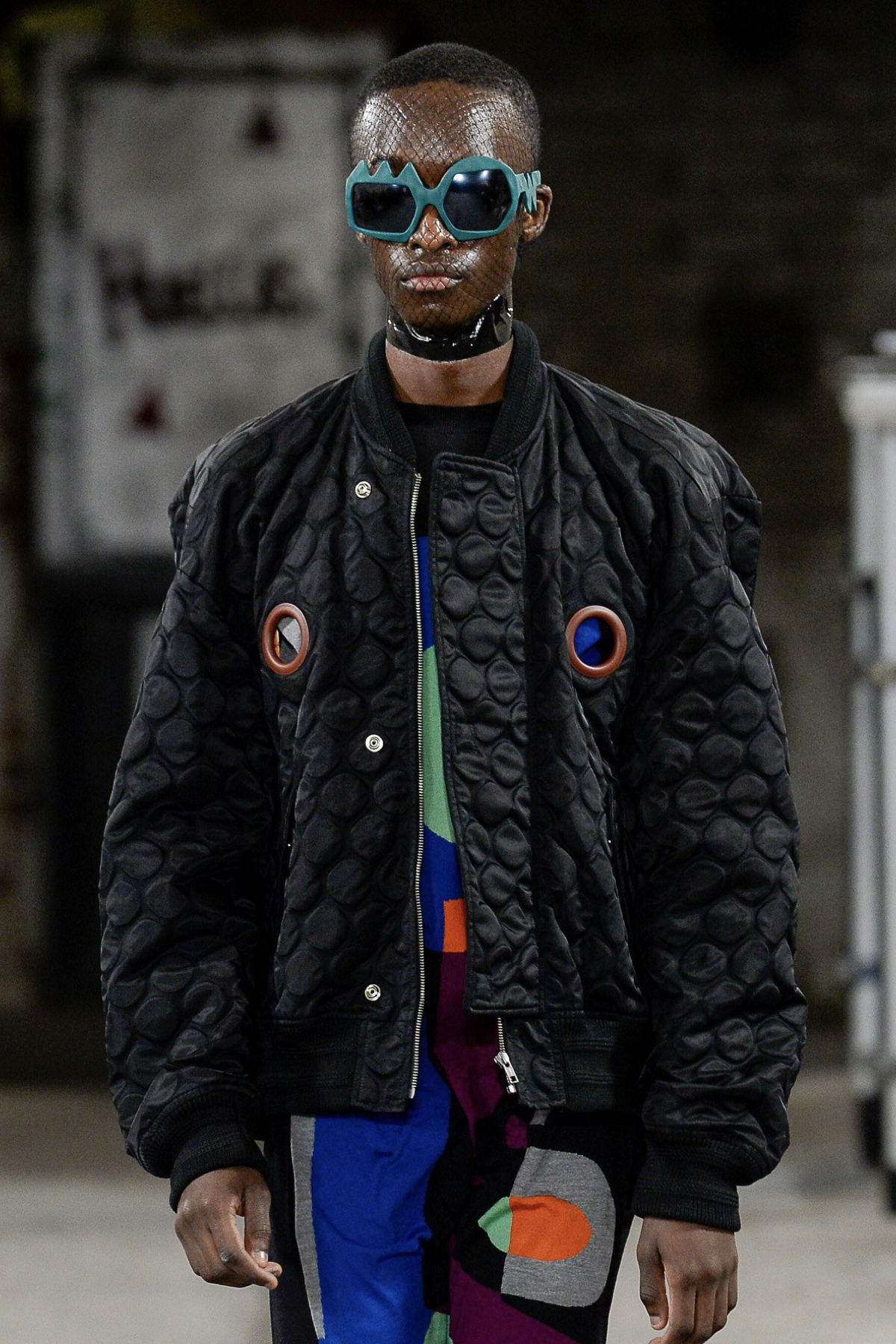FAKBYFAK x Walter Van Beirendonck Couture sunglasses Lightning Sunglasses. Petrol Green Code: 09/11/05