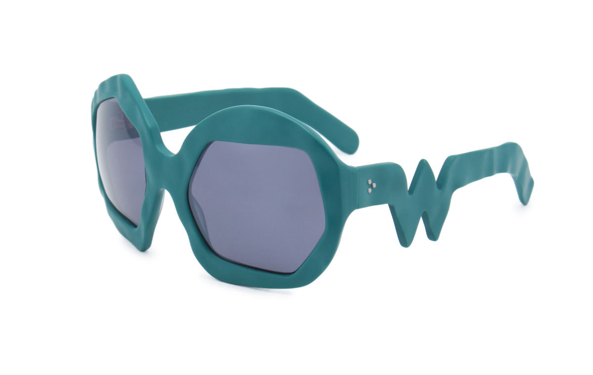 FAKBYFAK x Walter Van Beirendonck Couture sunglasses Thunder Sunglasses. Petrol Green Code: 09/12/05