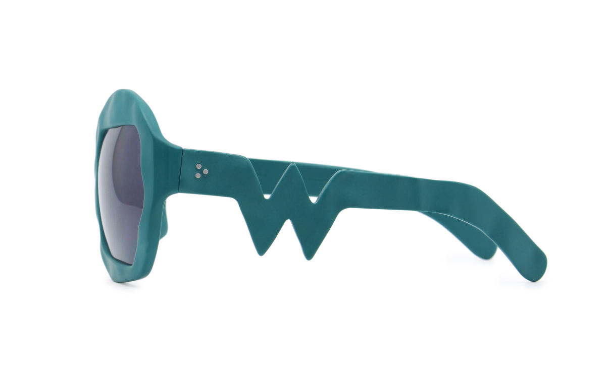 FAKBYFAK x Walter Van Beirendonck Couture sunglasses Thunder Sunglasses. Petrol Green Code: 09/12/05