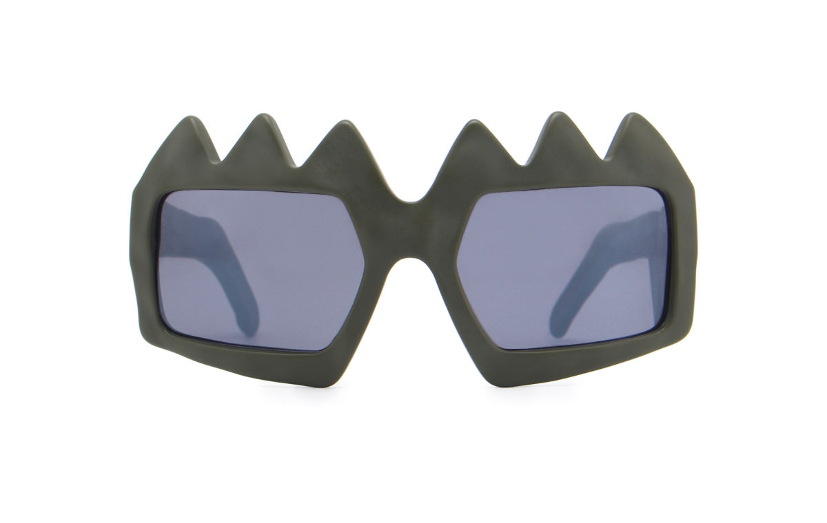 FAKBYFAK x Walter Van Beirendonck Couture sunglasses Bliksem Sunglasses. Military Green Code: 09/13/04